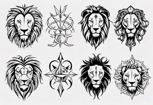 Lion, zodiac sign tattoo idea