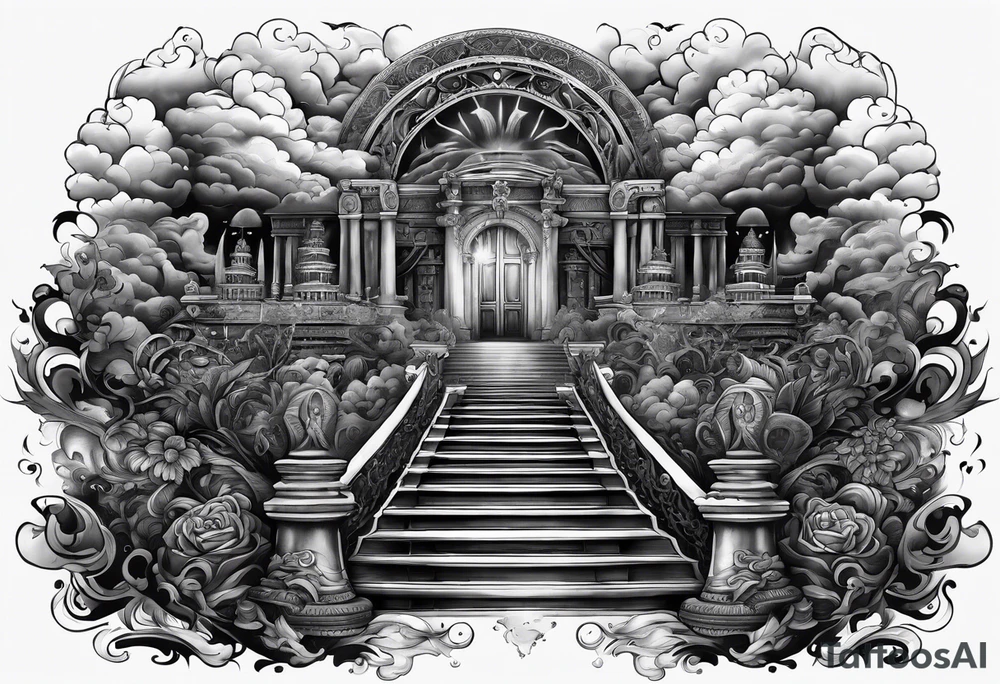 stairway to heaven and hell tattoo idea
