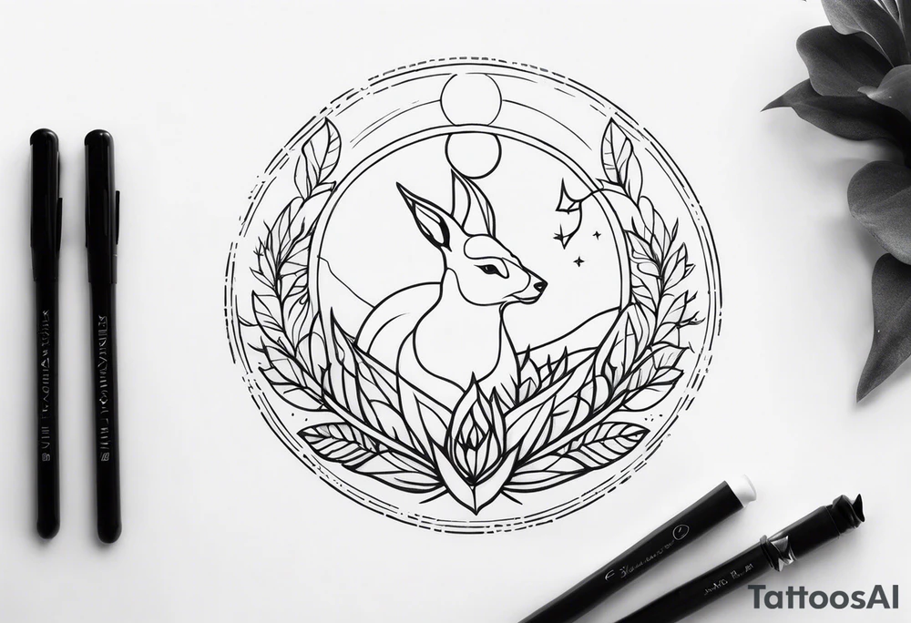 Healing with animals as the symbol tattoo idea