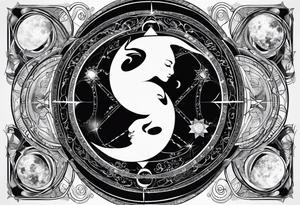 Astrology, Gemini, Natal Chart, angelic, soul mates, vision, planetary, ying yang, the moon, third eye, armband tattoo idea