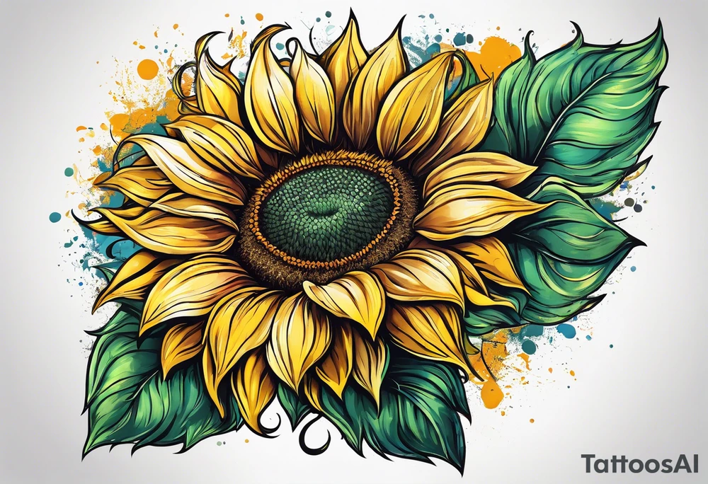 Sunflower for a male tattoo tattoo idea