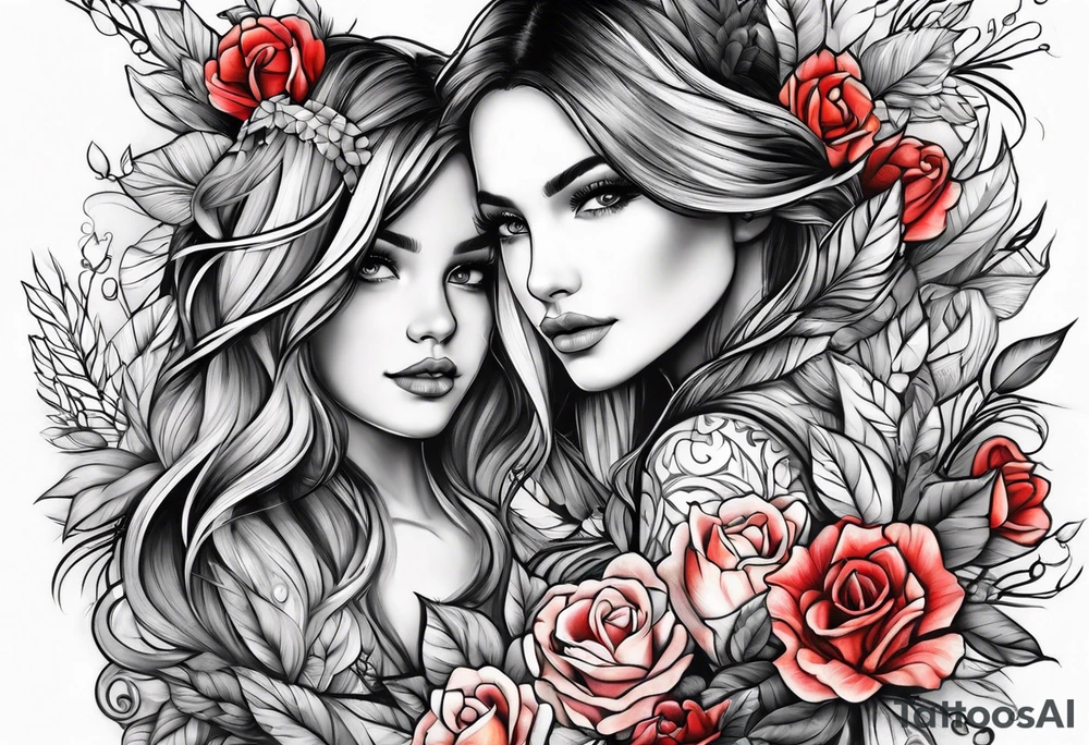 Father and daughters tattoo idea