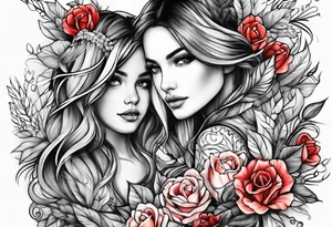 Father and daughters tattoo idea