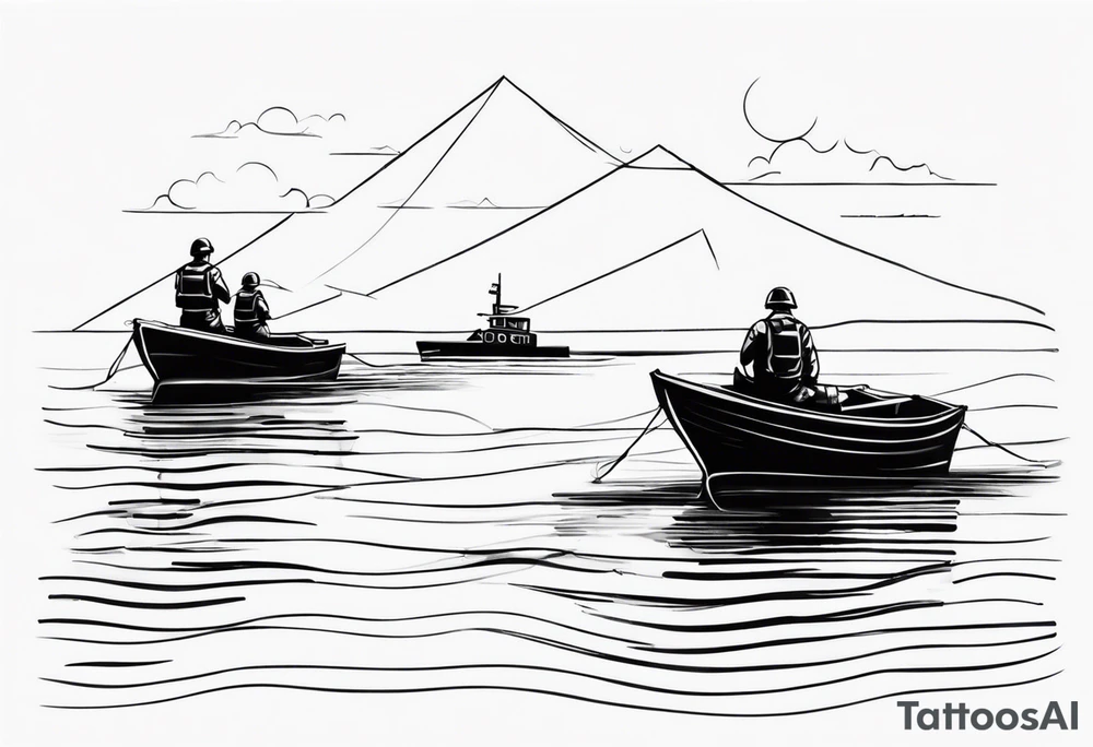 boats, water, father in the army tattoo idea