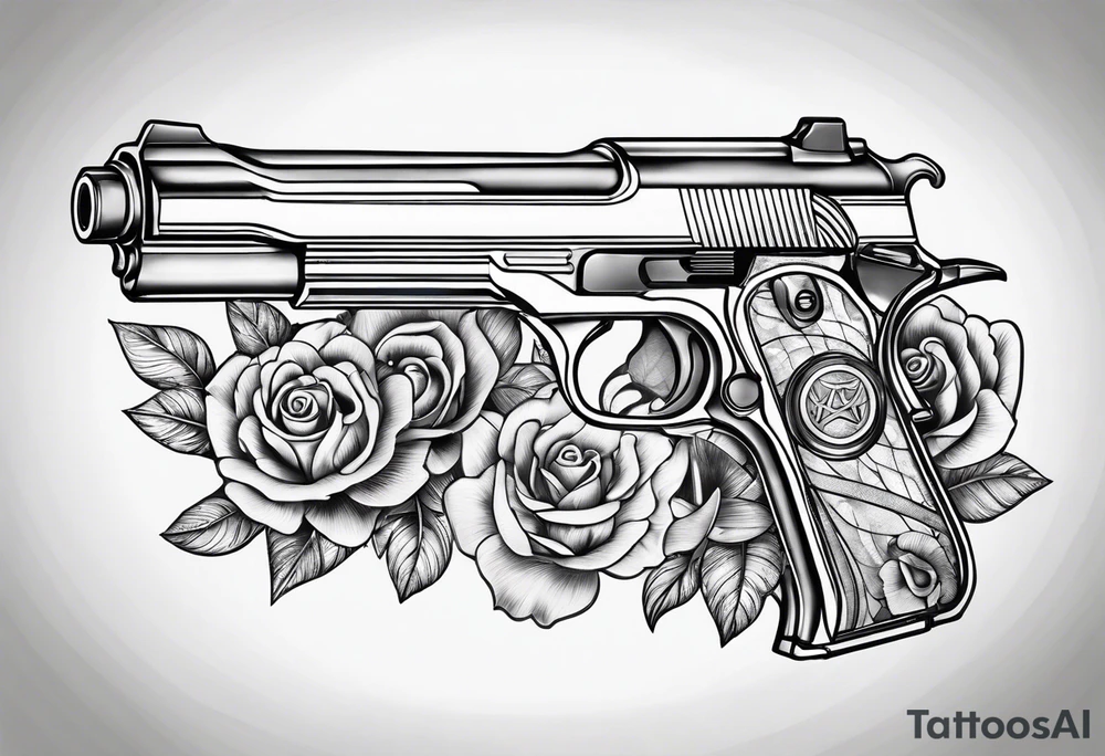 hand gun tattoo idea