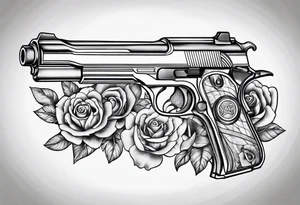 hand gun tattoo idea