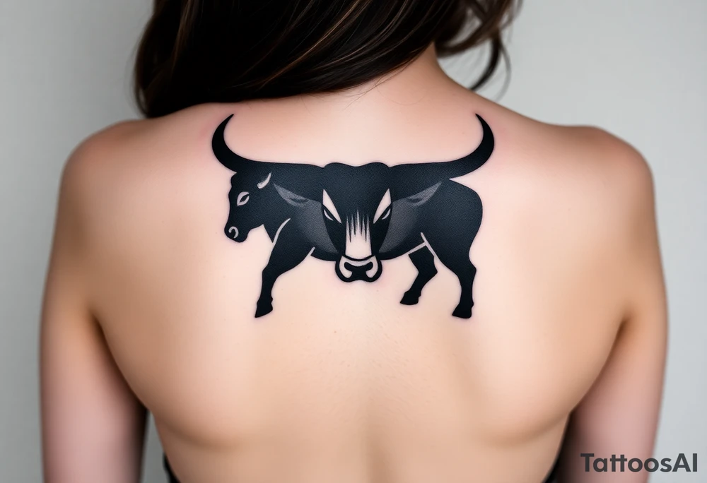 Symbol for complete surrender to master bull tattoo idea