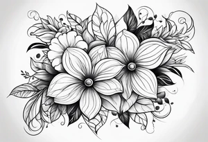 abstract flower tattoo idea