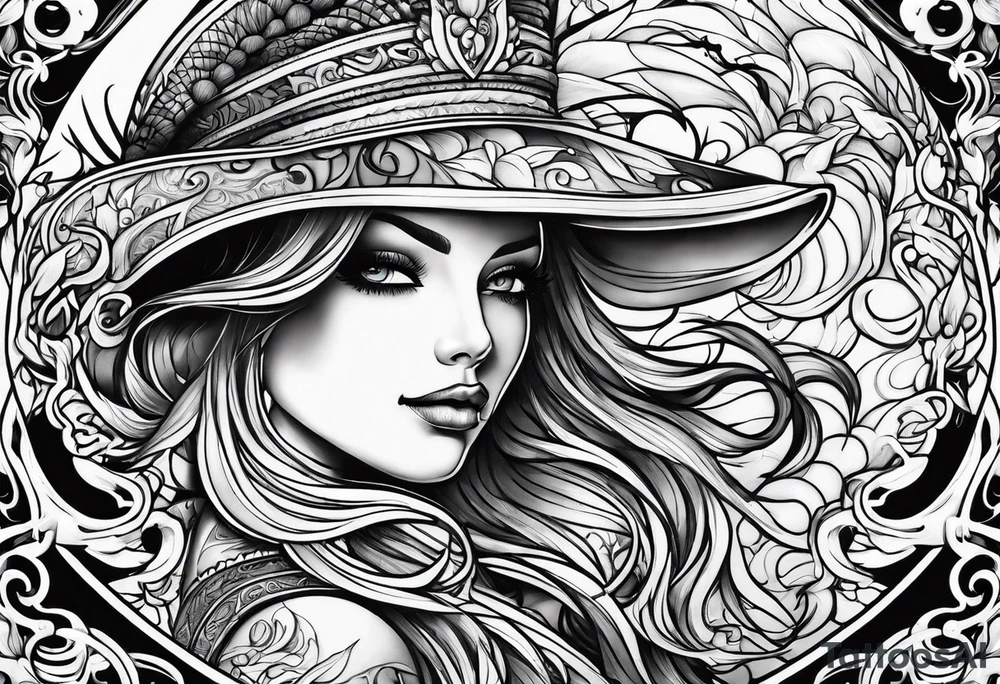 Water and flames tattoo idea