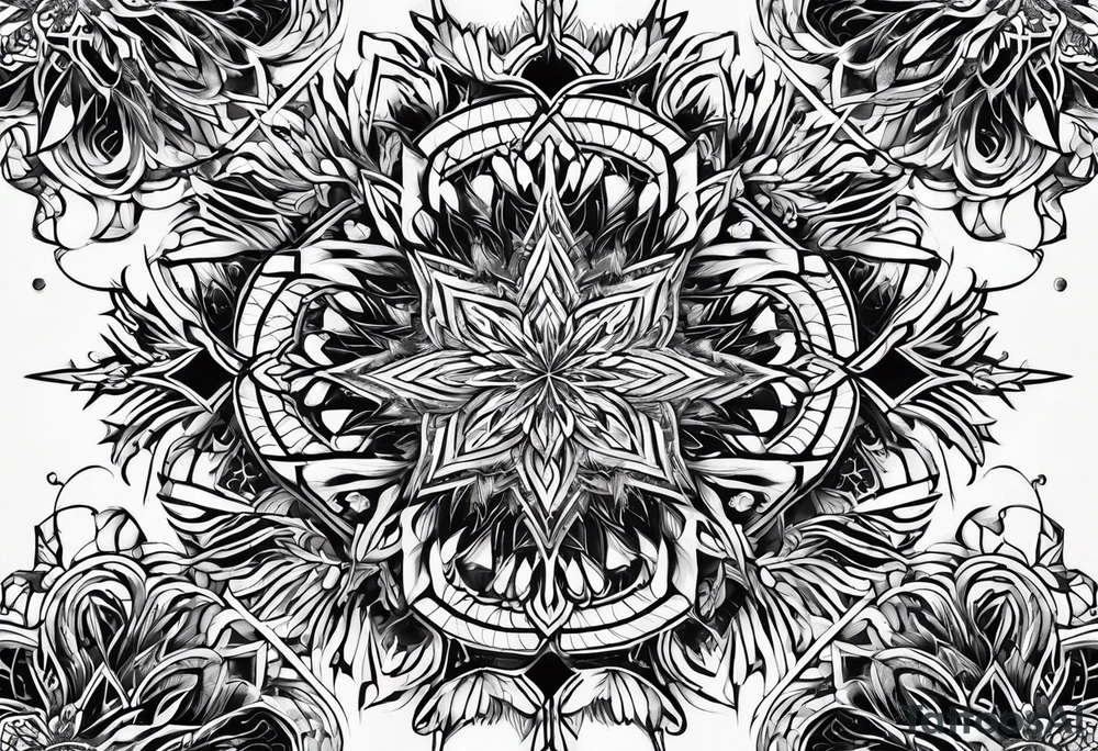 repeating Ice crystal surface hoar tattoo idea