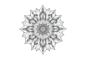 intricate mandala with sacred geometry and cosmic elements tattoo idea