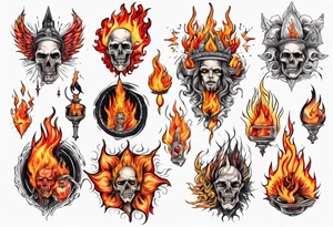 God on fire tattoo idea
