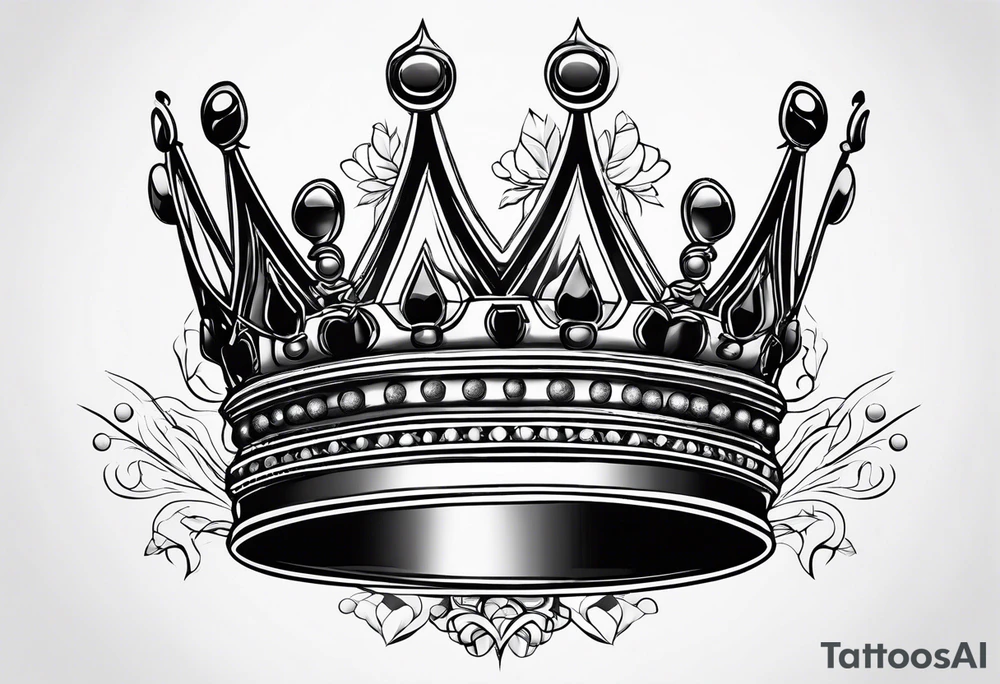 A crown with a glass tattoo idea