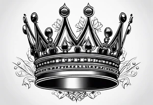 A crown with a glass tattoo idea