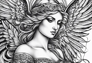 Biblical angel tattoo idea