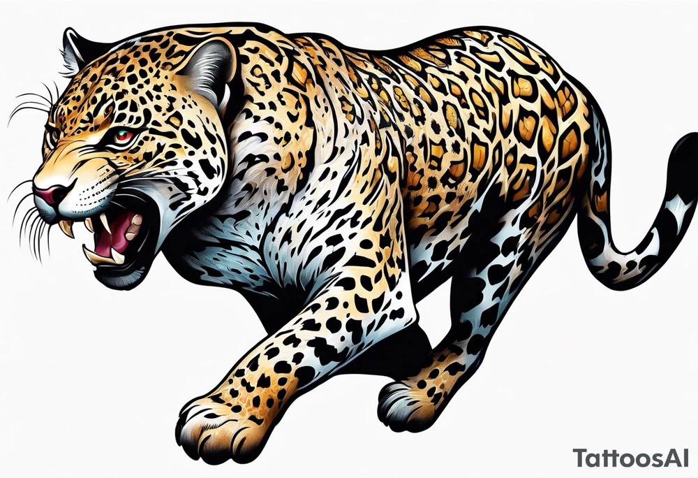 jaguar running tattoo idea