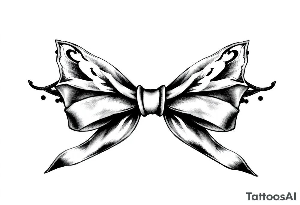 Lace bow classic tattoo idea
