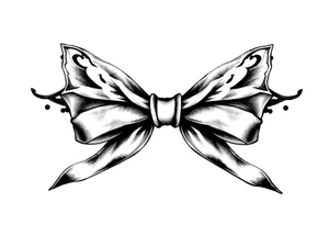 Lace bow classic tattoo idea