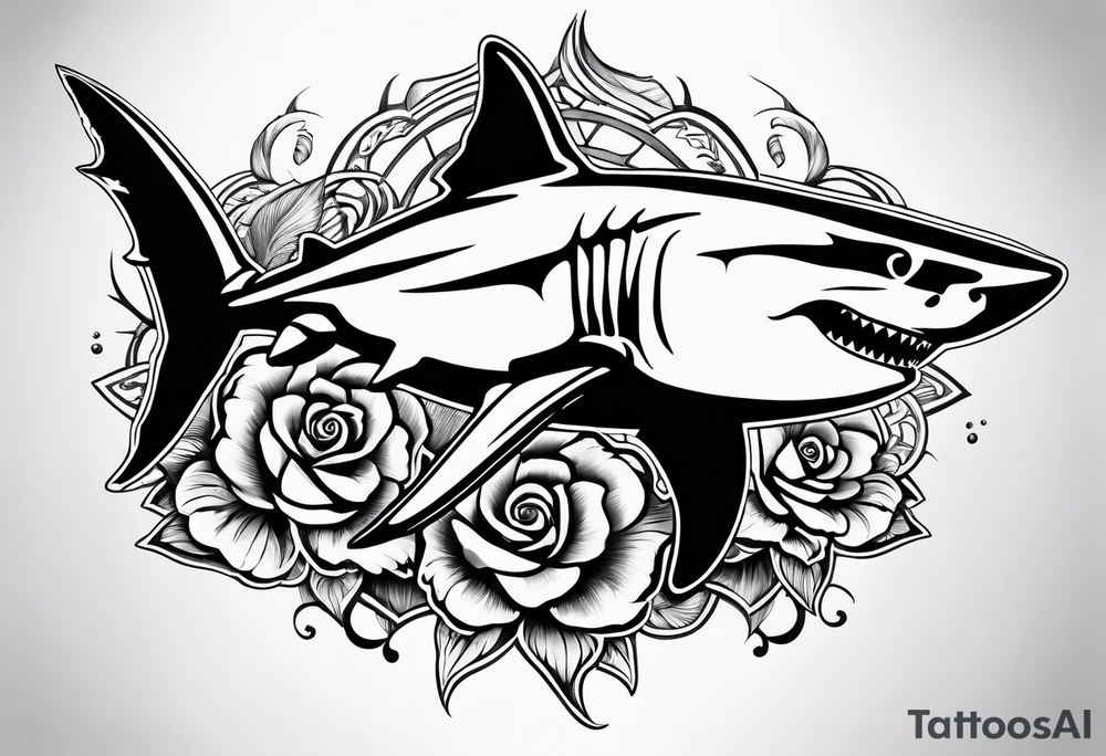 Great white shark tattoo idea