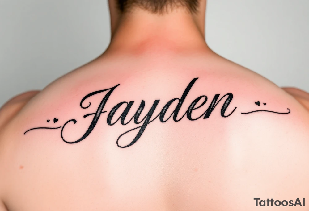 Give me a forearm tattoo with the name Jayden and add a powerful quote about the importance of family tattoo idea
