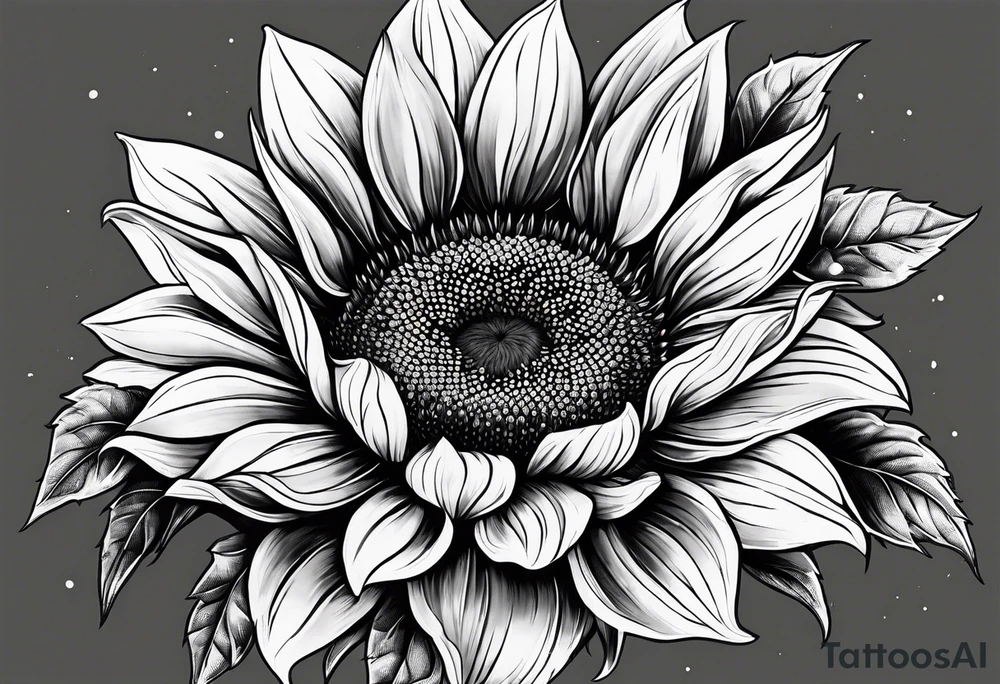 a sunflower tattoo idea