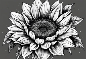 a sunflower tattoo idea