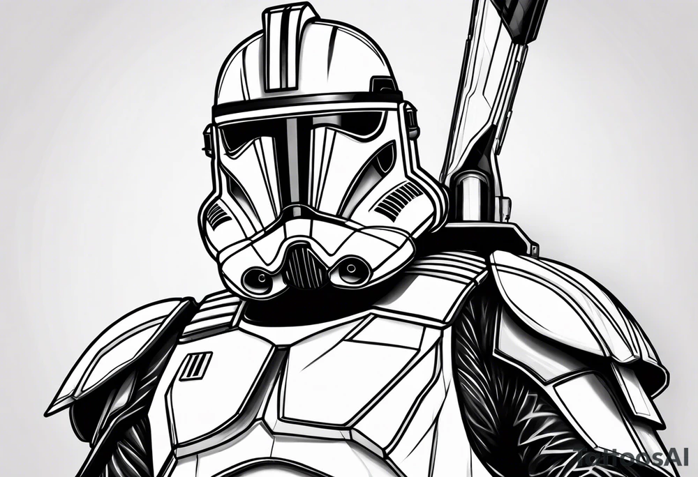 clone trooper battle tattoo idea