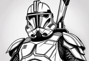 clone trooper battle tattoo idea