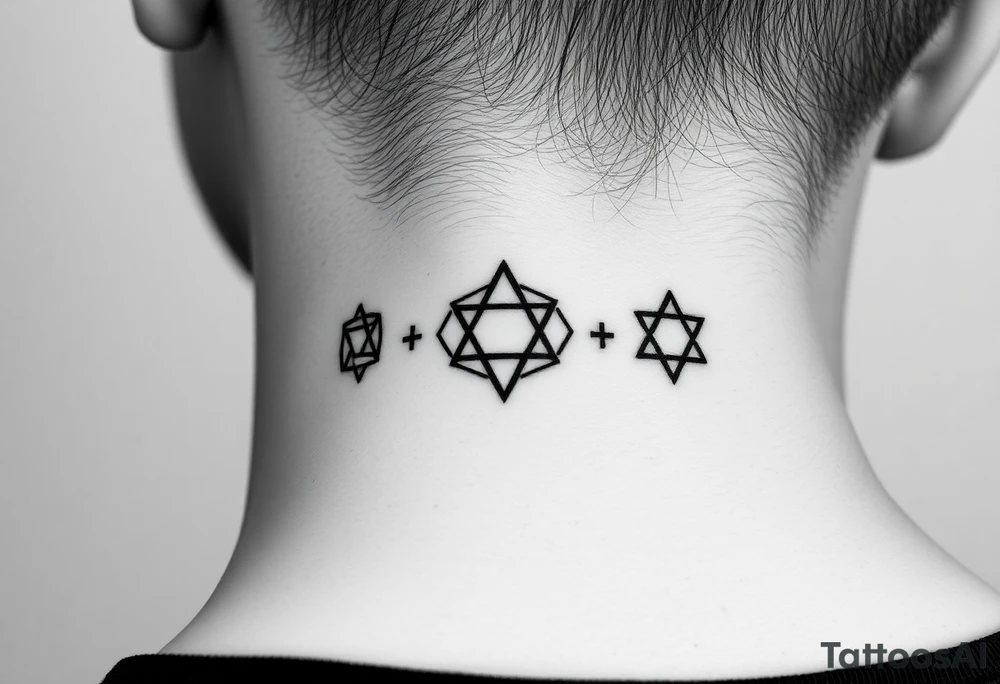 3 sacred geometry symbols next to each other tattoo idea
