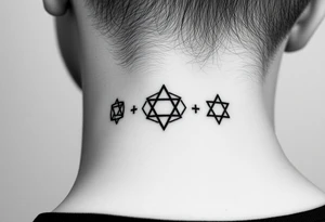 3 sacred geometry symbols next to each other tattoo idea