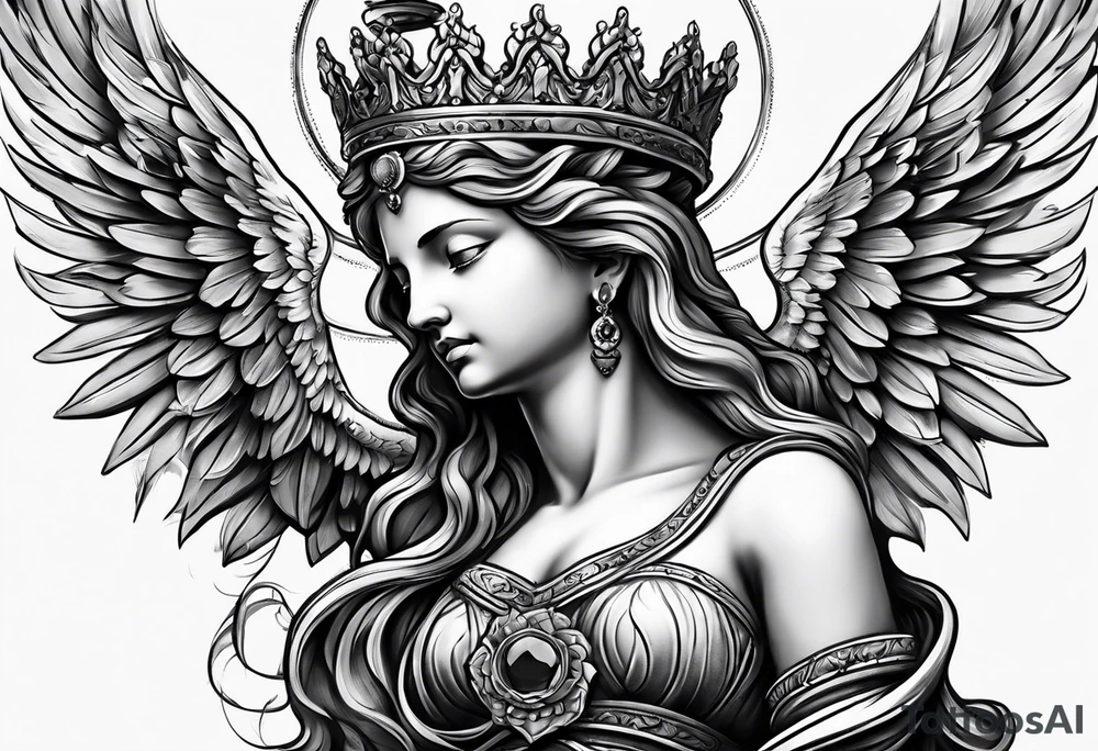 KinderEngel statue tattoo idea