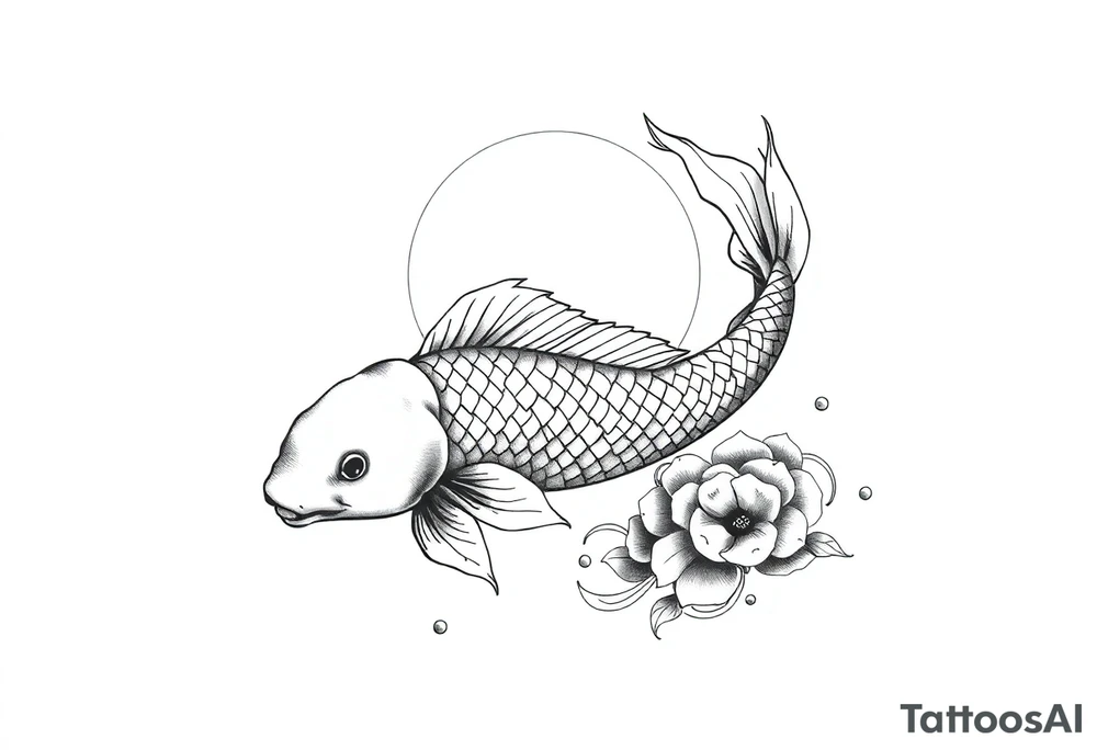 Koi sunset tattoo idea