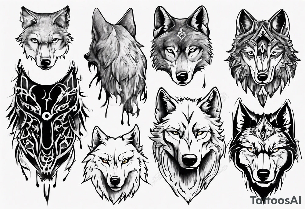wolf tattoo idea