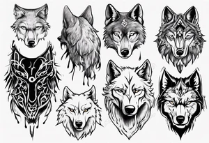 wolf tattoo idea