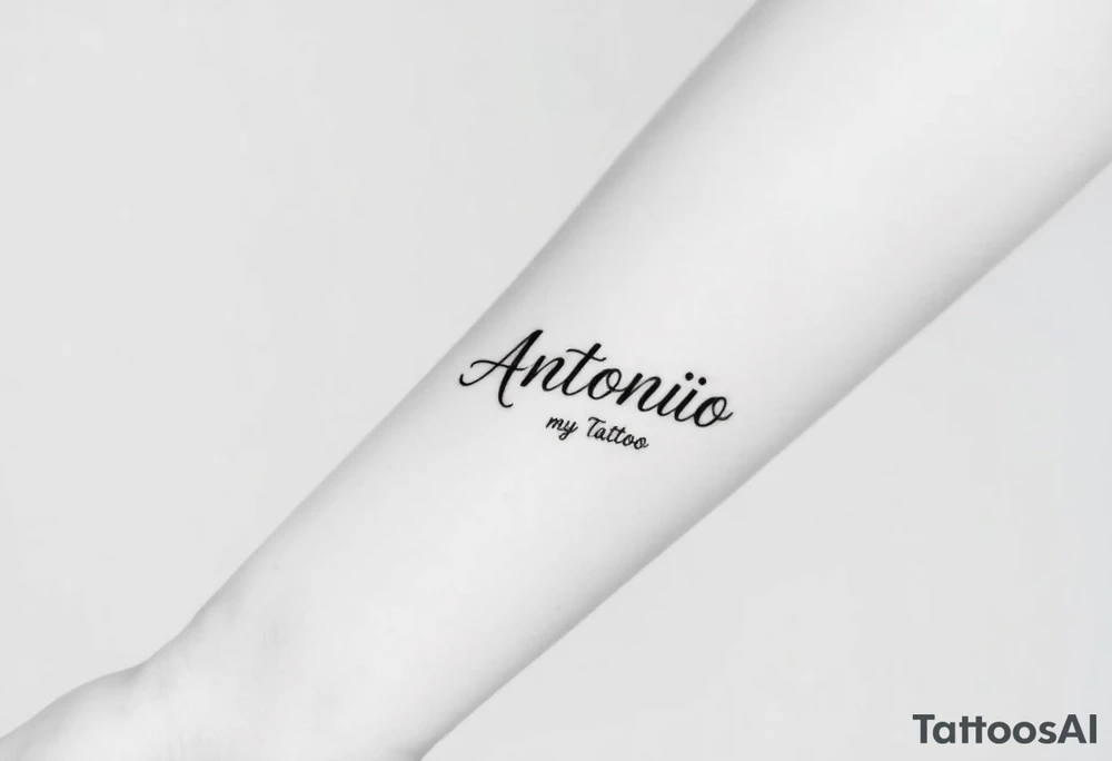Make me a tattoo design with my husbands name Antonio that shows my love is always and forever tattoo idea