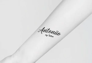 Make me a tattoo design with my husbands name Antonio that shows my love is always and forever tattoo idea