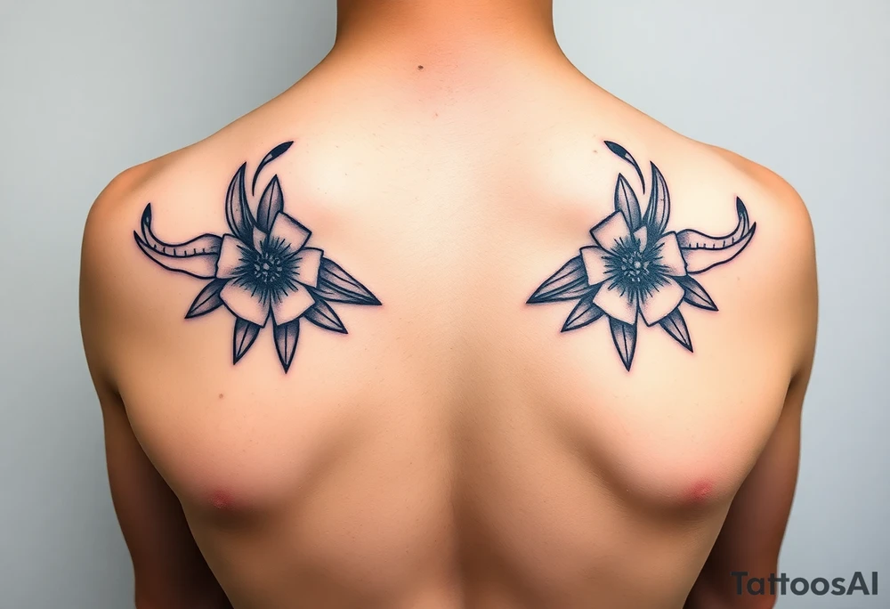 Naked women , front view , torso Only tattoo idea