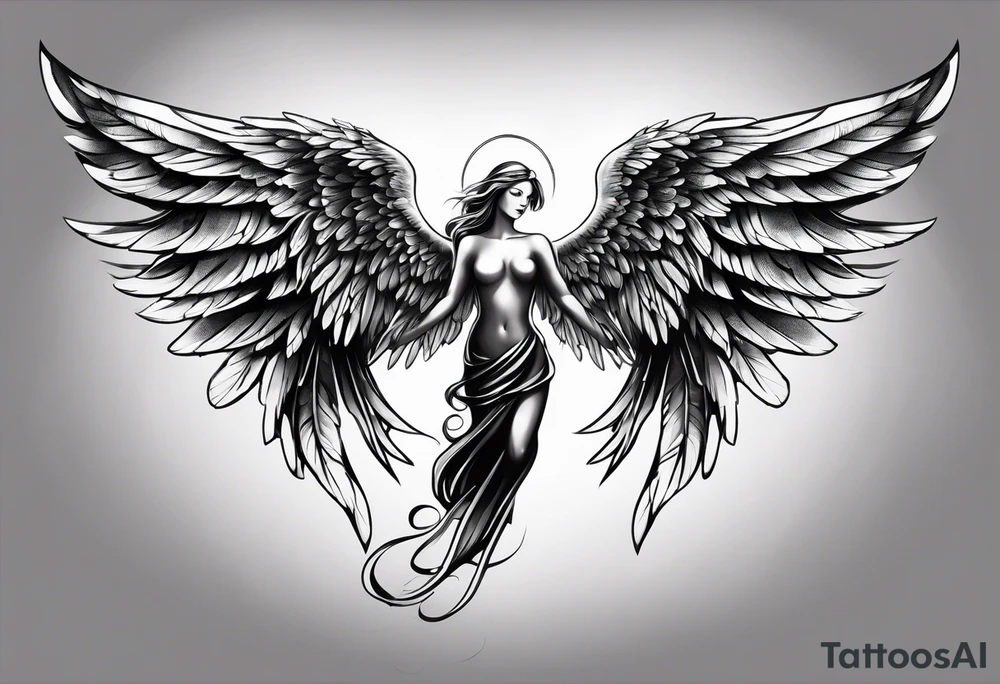 Angel wings tattoo idea