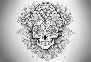 Flower and brain tattoo idea