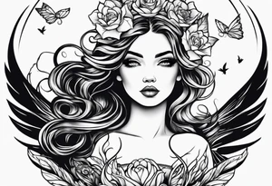 a storybook siren tattoo idea