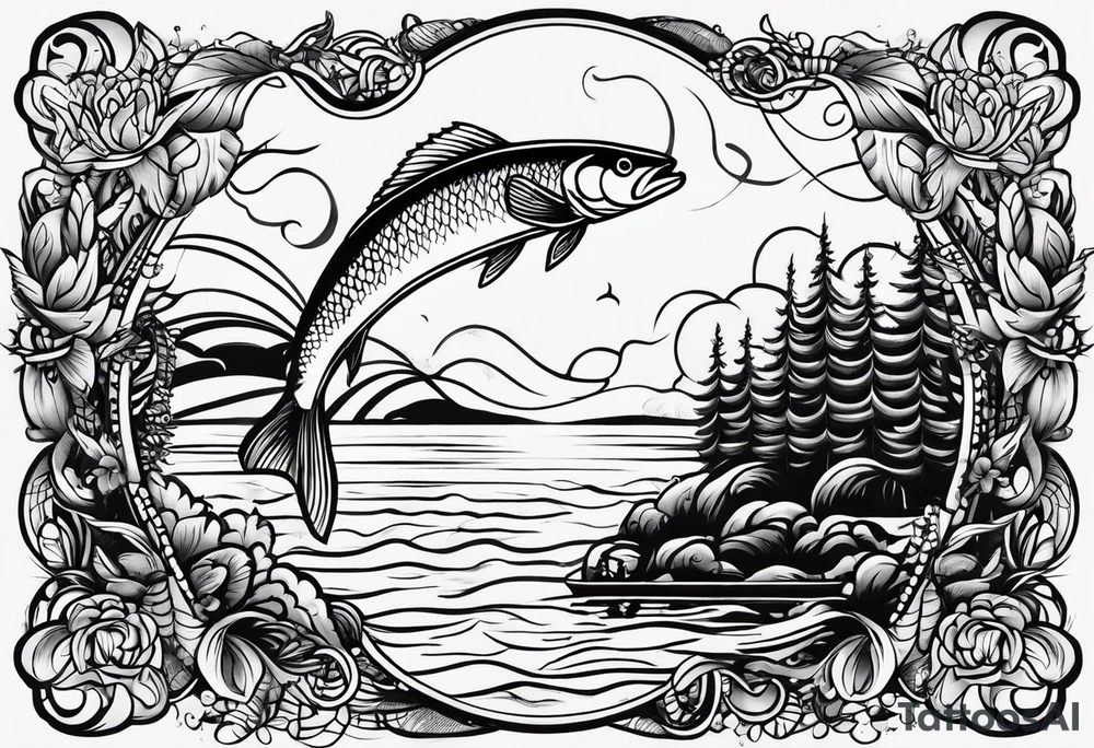 My husband love fishing and I love infinity tattoo idea