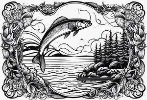 My husband love fishing and I love infinity tattoo idea