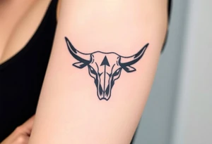 Longhorn skull Texas flag tattoo idea