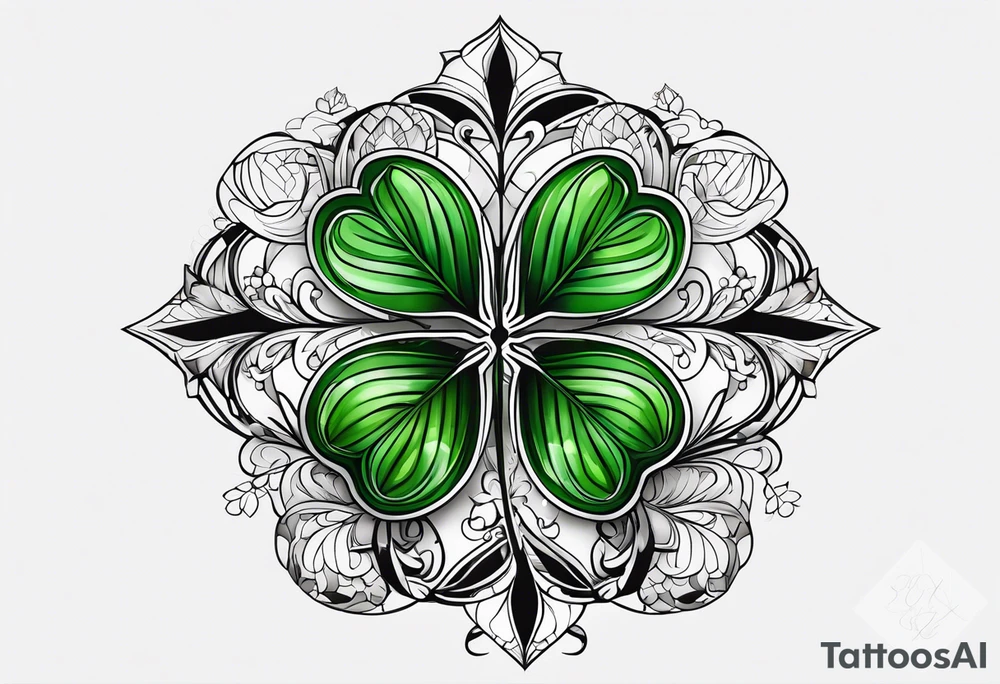 4 leaf clover tattoo idea