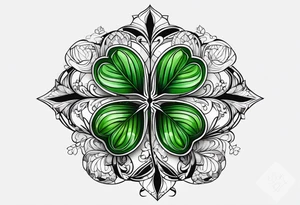 4 leaf clover tattoo idea