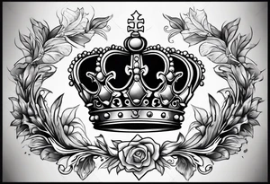 Crown with Gemini symbol tattoo idea