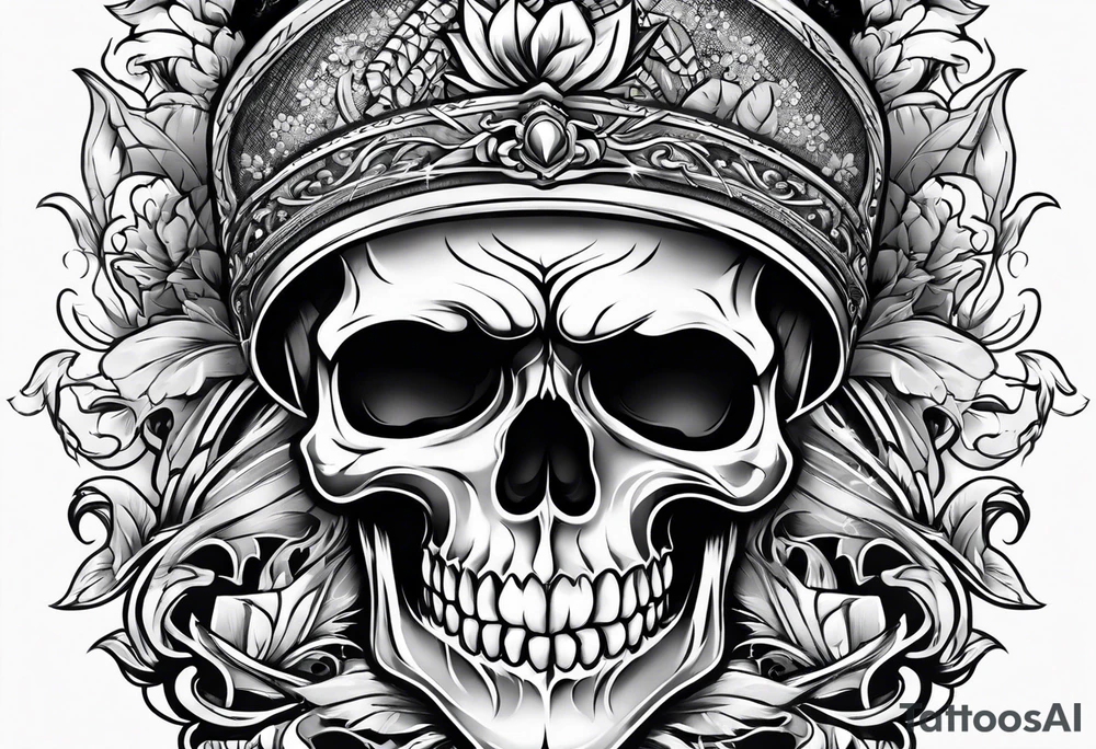 Skull dagger tattoo idea