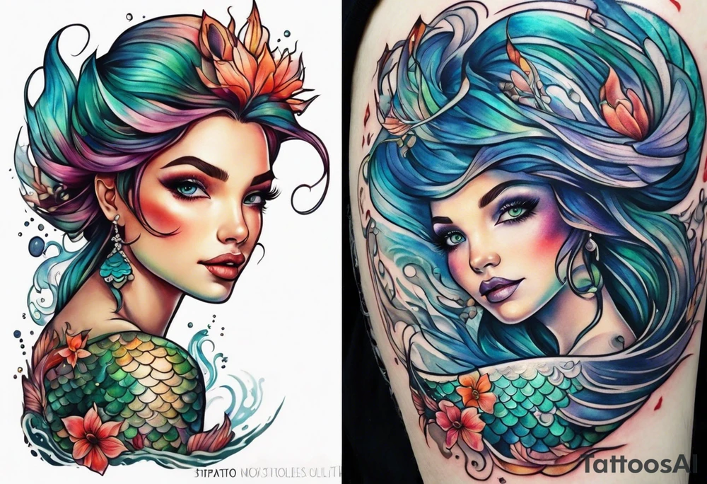 Mermaid tattoo idea