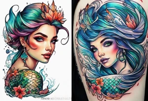 Mermaid tattoo idea