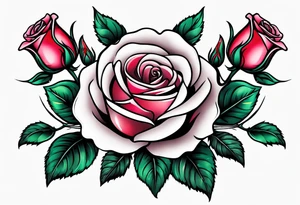 Rose stencil tattoo idea